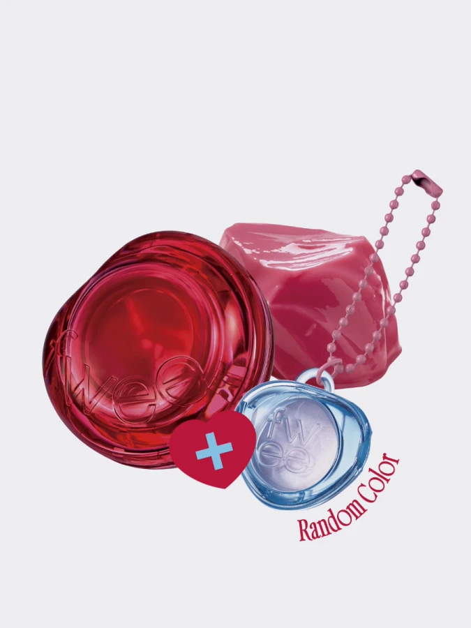 Набор: Оттеночное желе для губ и щёк + брелок fwee Lip&Cheek Glowy Jelly Pot JC03 Juicy Punch Keyring Set