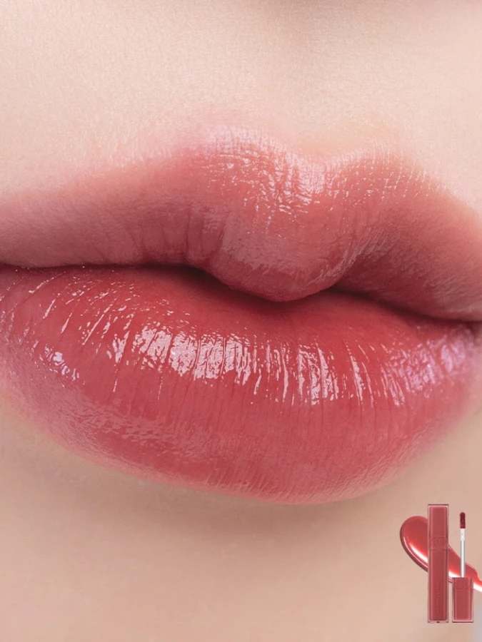 Лёгкий глянцевый тинт в оттенке розовых лепестков rom&nd DEWY·FUL Water Tint 03 If Rose
