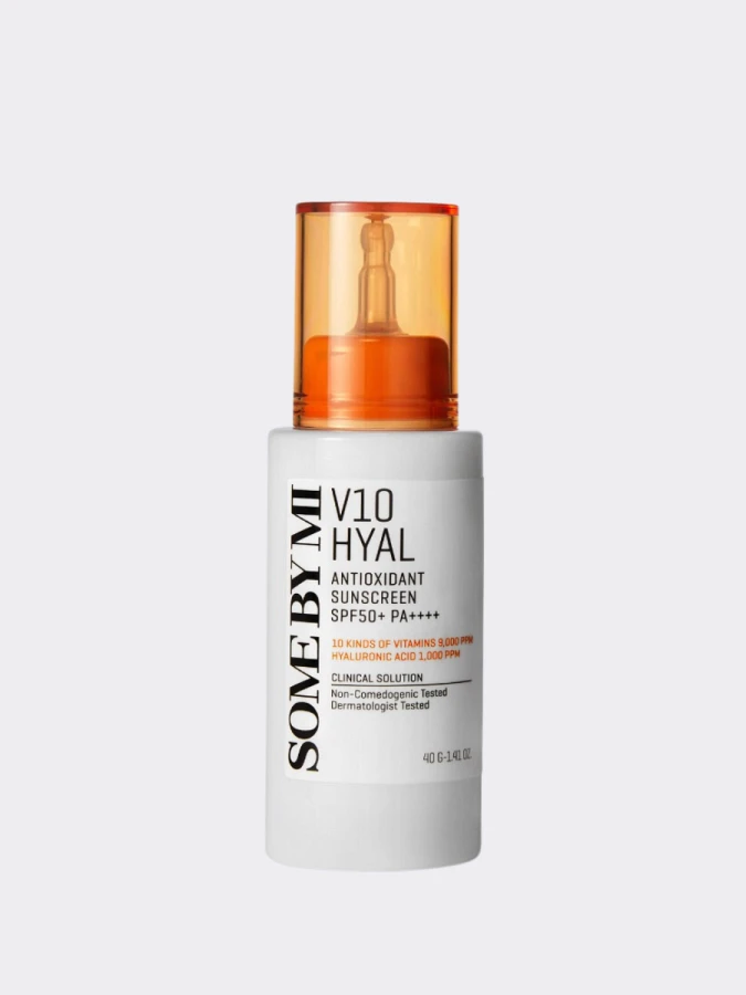 Антиоксидантный солнцезащитный флюид Some By Mi V10 Hyal Antioxidant Sunscreen SPF50+ PA++++