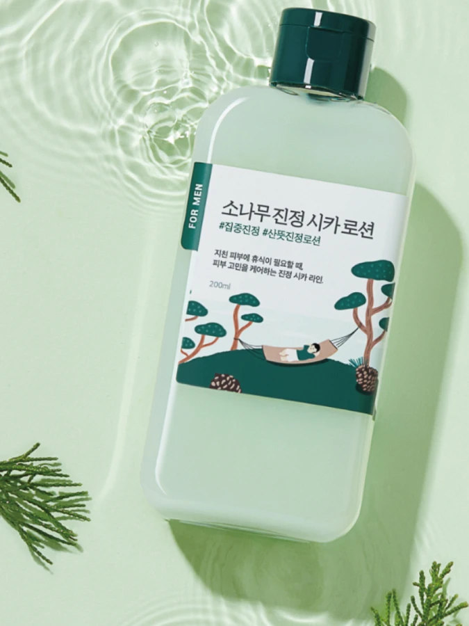 Противовоспалительный лосьон-эмульсия для мужчин с экстрактом сосны Round Lab For Men Pine Calming Cica Lotion