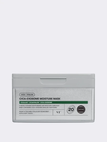 Увлажняющие тканевые маски с экстрактом центеллы и экзосомами VT Cica-Exosome Moisture Mask