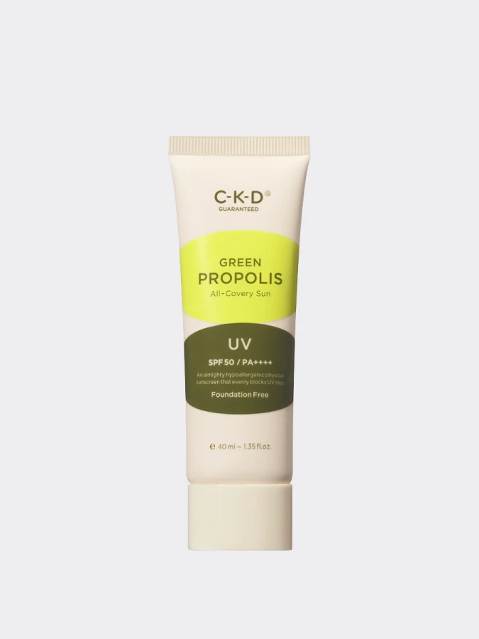 Солнцезащитный крем с тональным эффектом CKD Green Propolis All-Covery Sun SPF50+ PA++++