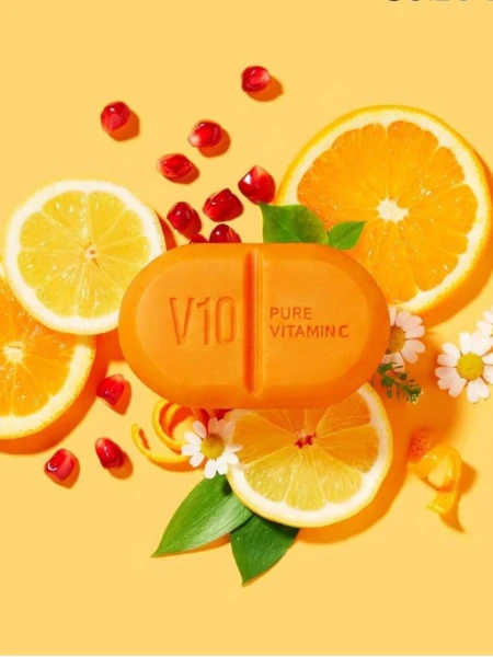 Очищающее мыло против пост-акне и пигментации с витамином С Some By Mi Vitamin C V10 Cleansing Bar Очищающее мыло против пост-акне и пигментации с витамином С Some By Mi Vitamin C V10 Cleansing Bar
