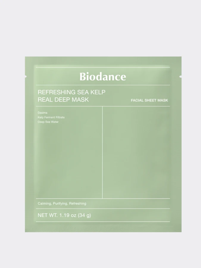 Освежающая гидрогелевая маска с экстрактом водорослей Biodance Refreshing Sea Kelp Real Deep Mask