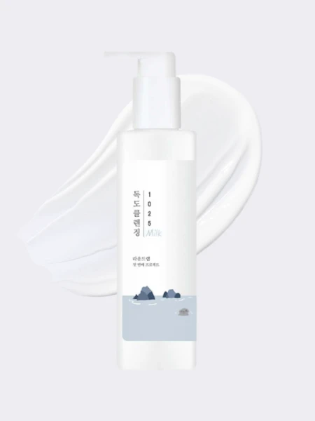 Мягкое молочко для снятия макияжа с морской водой Round Lab 1025 Dokdo Cleansing Milk