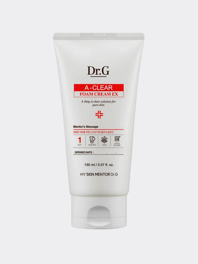 Мягкая очищающая крем-пенка для проблемной кожи DR.G  A-clear Foam Cream EX