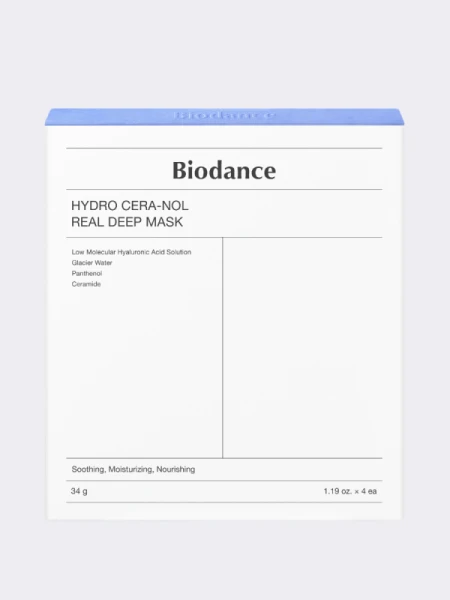 Набор восстанавливающих гидрогелевых масок с пантенолом и керамидами Biodance Hydro Cera-nol Real Deep Mask Set