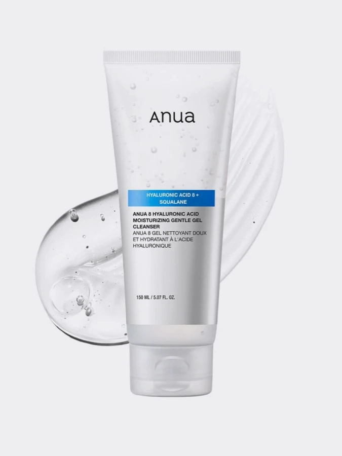 Деликатный гель для умывания с гиалуроновой кислотой ANUA 8 Hyaluronic Acid Moisturizing Gentle Gel Cleanser