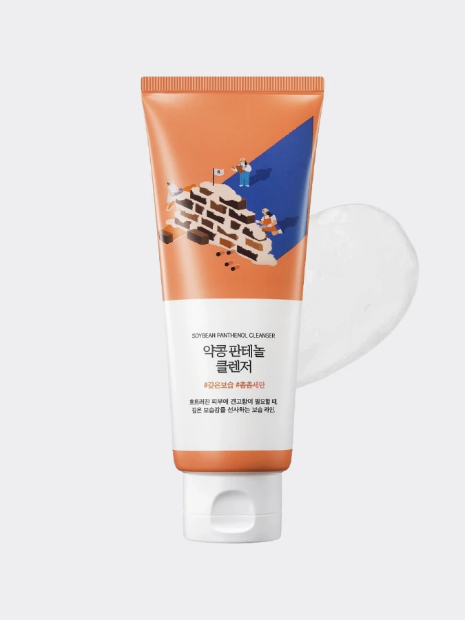 Мягкая пенка для умывания с экстрактом черной сои и пантенолом Round Lab Soybean Panthenol Cleanser