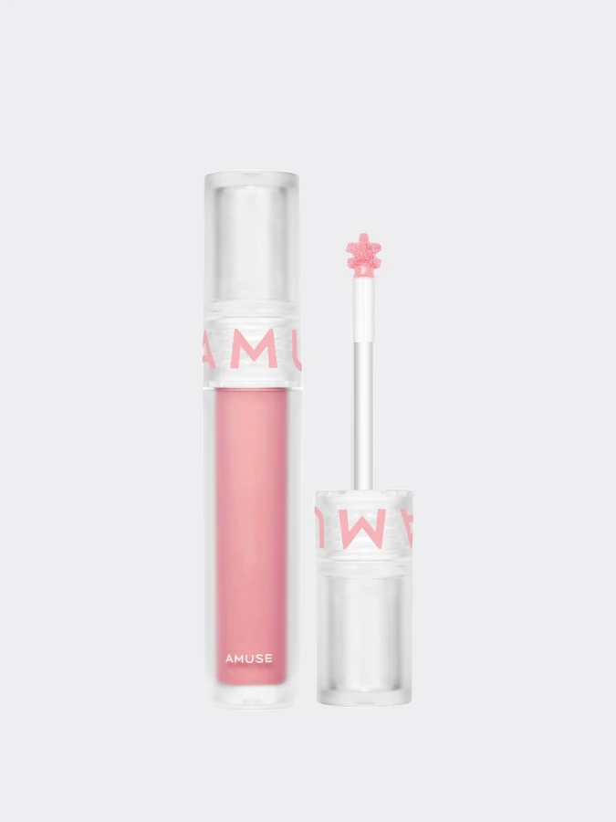 Кремовые румяна в холодном розовом оттенке AMUSE Soft Cream Cheek 01 Sprinkles