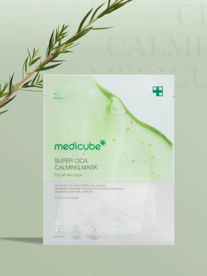 Успокаивающая тканевая маска с экстрактом центеллы и чайного дерева Medicube Super Cica Calming Mask