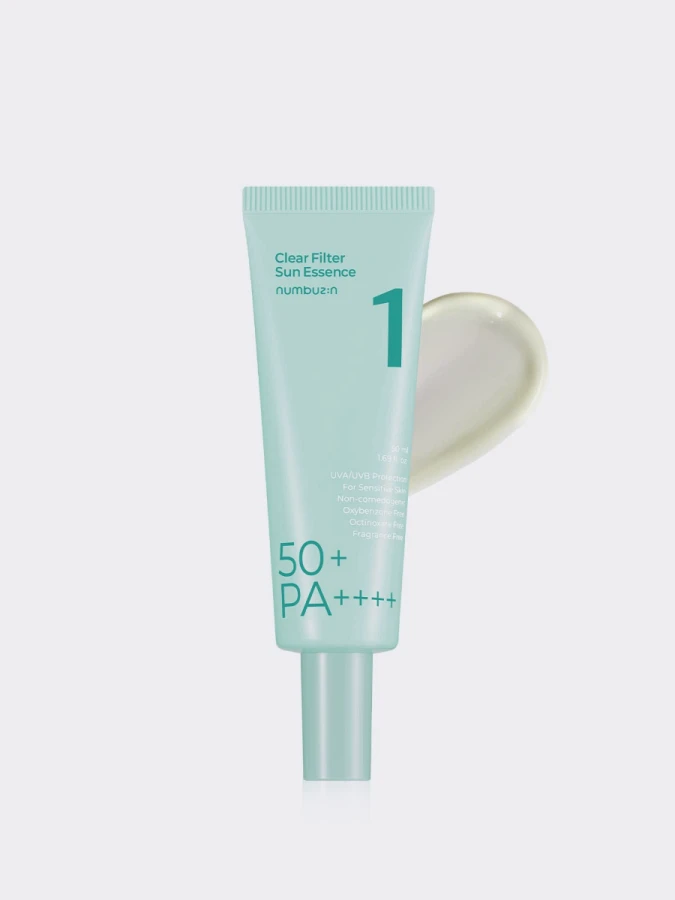 Успокаивающий солнцезащитный флюид Numbuzin No.1 Clear Filter Sun Essence SPF50+ PA++++