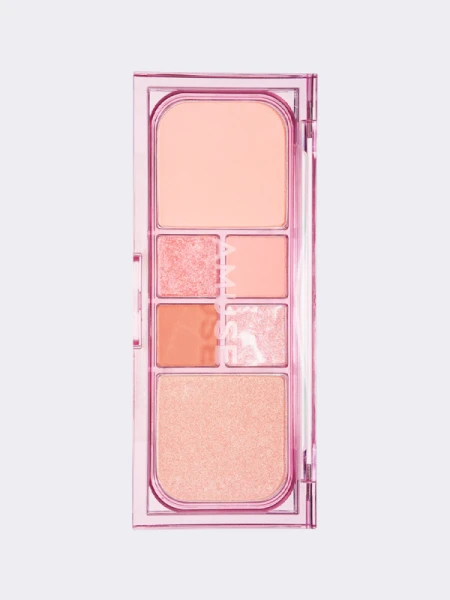 Палетка для глаз и лица AMUSE Vegan Face All Palette 02 Peach Glow