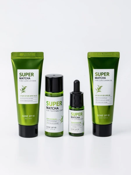 Набор миниатюр для сужения пор с чаем матча Some By Mi Super Matcha Pore Care Starter Kit