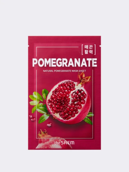 Питательная тканевая маска для лица с экстрактом граната The Saem Natural Pomegranate Mask Sheet Питательная тканевая маска для лица с экстрактом граната The Saem Natural Pomegranate Mask Sheet