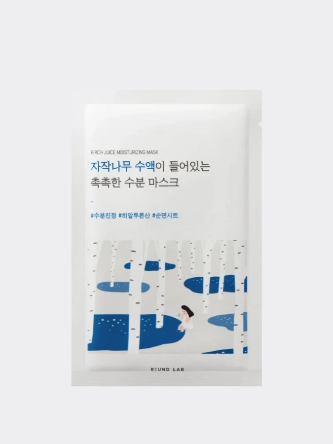 Смягчающая тканевая маска с берёзовым соком Round Lab Birch Juice Moisturizing Mask