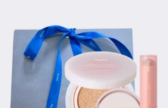 Набор: кушон + рефил + бальзам для губ Huxley Essence Cover Cushion & Lip Balm Set 02 Coral Sand