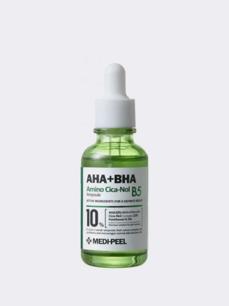 Обновляющая сыворотка с комплексом кислот и экстрактом центеллы MEDI-PEEL AHA BHA Amino Cica-Nol B5 Ampoule Обновляющая сыворотка с комплексом кислот и экстрактом центеллы MEDI-PEEL AHA BHA Amino Cica-Nol B5 Ampoule
