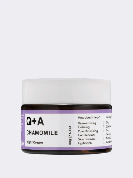 Успокаивающий ночной крем с экстрактом ромашки Q+A Chamomile Night Cream Успокаивающий ночной крем с экстрактом ромашки Q+A Chamomile Night Cream