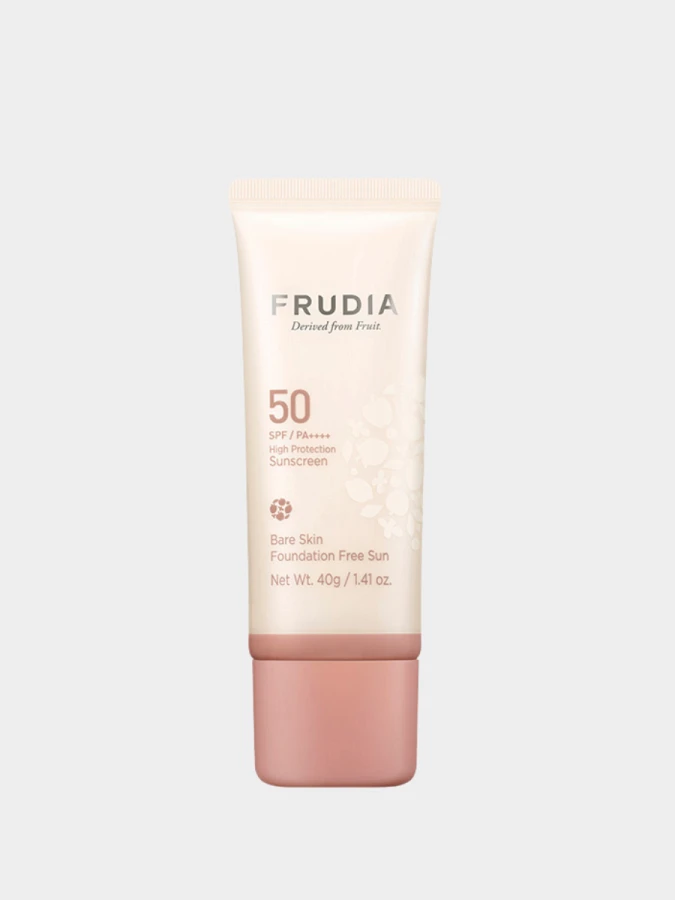 Невесомый тональный крем с фактором защиты от солнца Frudia Bare Skin Foundation Free Sun SPF50+PA++++