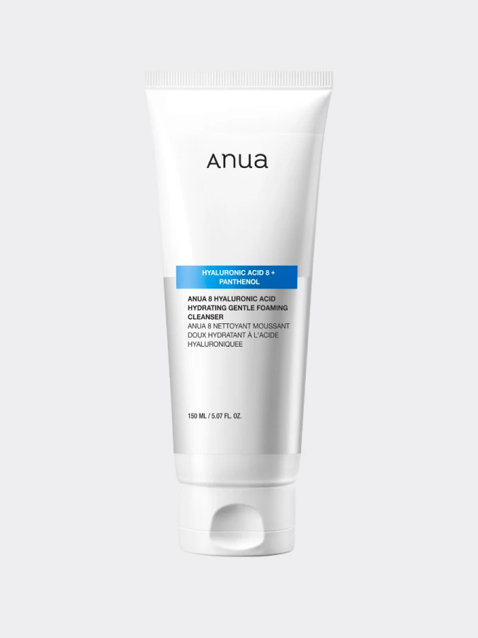 Деликатная пенка для умывания с гиалуроновой кислотой ANUA 8 Hyaluronic Acid Hydrating Gentle Foaming Cleanser