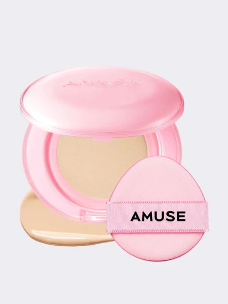 Тональное средство с сияющим финишем AMUSE Dew Power Vegan Cushion SPF 50+ PA++++ 1.5 Natural