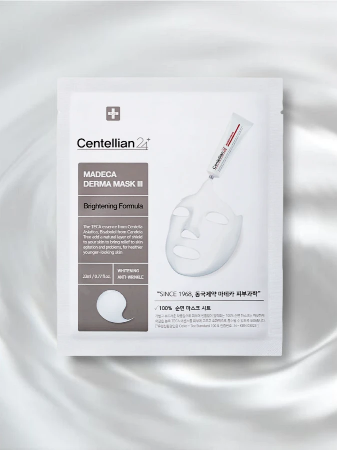 Тканевая маска для сияния и ровного тона Centellian24 Madeca Derma Mask III Brightening Formula