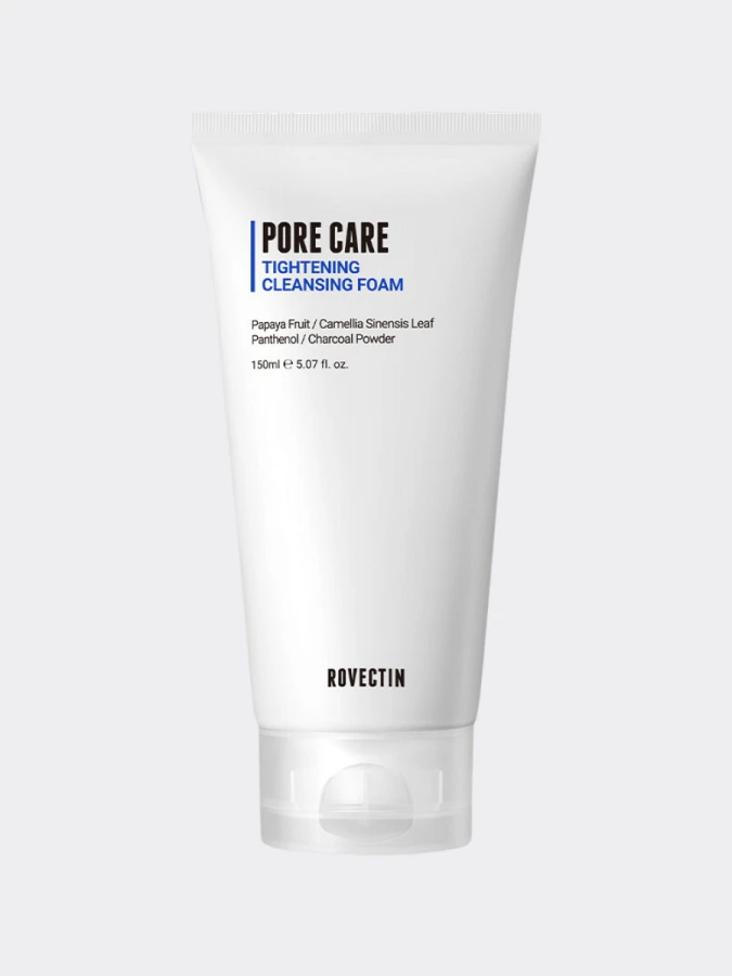Очищающая пенка для сужения пор ROVECTIN Pore Care Tightening Cleansing Foam