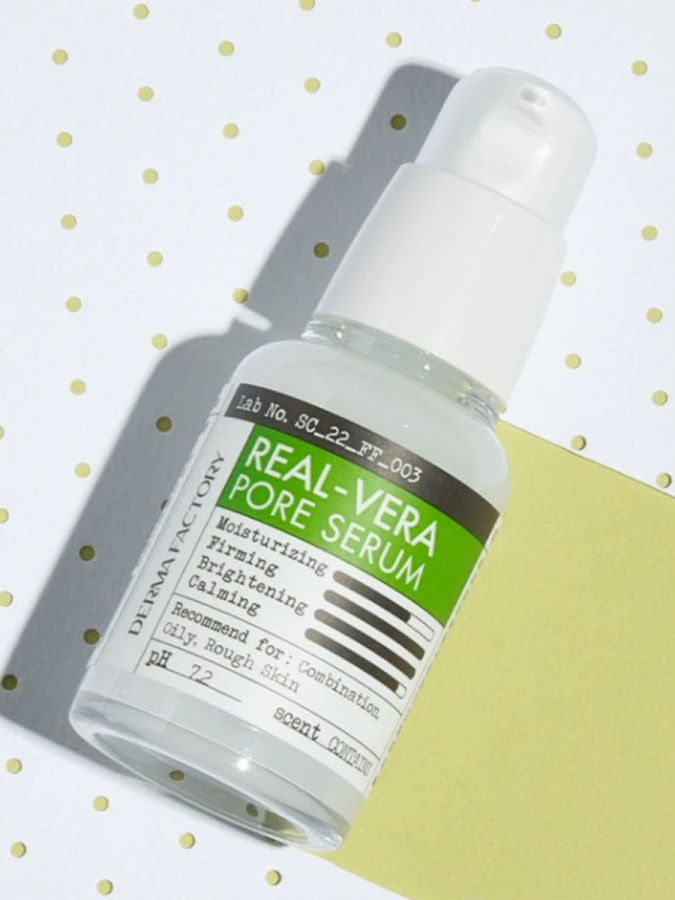 Сыворотка для сужения пор с экстрактом алоэ вера Derma Factory Real Vera Pore Serum