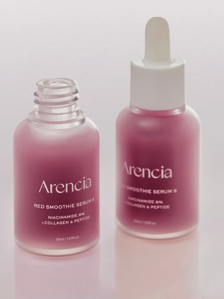 Разглаживающая сыворотка для лица с ниацинамидом и коллагеном Arencia Fresh Red Smoothie Serum 8