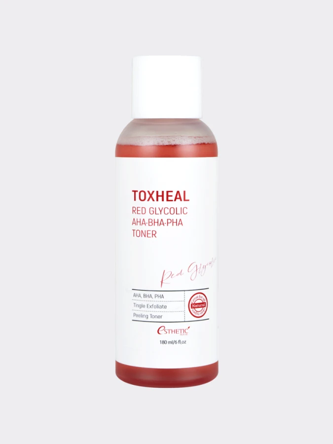 Отшелушивающий тонер с комплексом кислот Esthetic House Toxheal Red Glycolic AHA BHA PHA Toner Отшелушивающий тонер с комплексом кислот Esthetic House Toxheal Red Glycolic AHA BHA PHA Toner