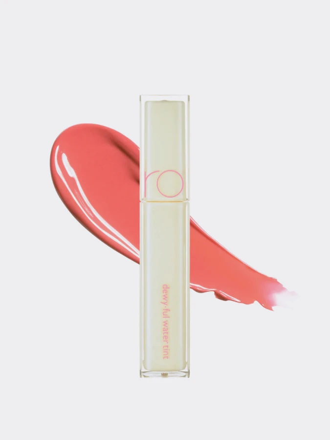 Лёгкий глянцевый пигмент в оттенке персикового десерта rom&nd DEWY·FUL Water Tint 09 Cotton Melba