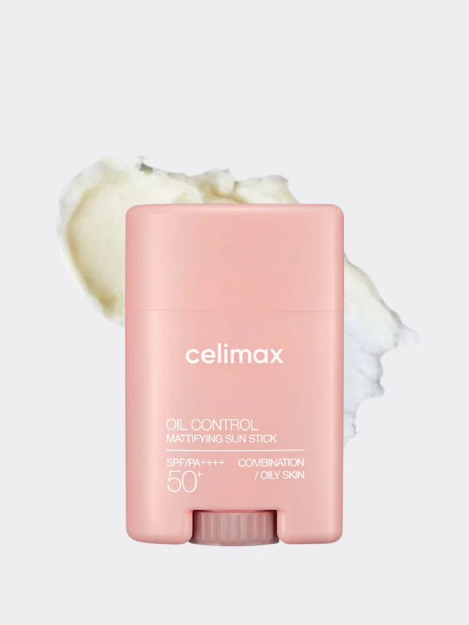 Матирующий солнцезащитный стик с растительными экстрактами Celimax Oil Control Mattifying Sun Stick SPF50+ PA++++