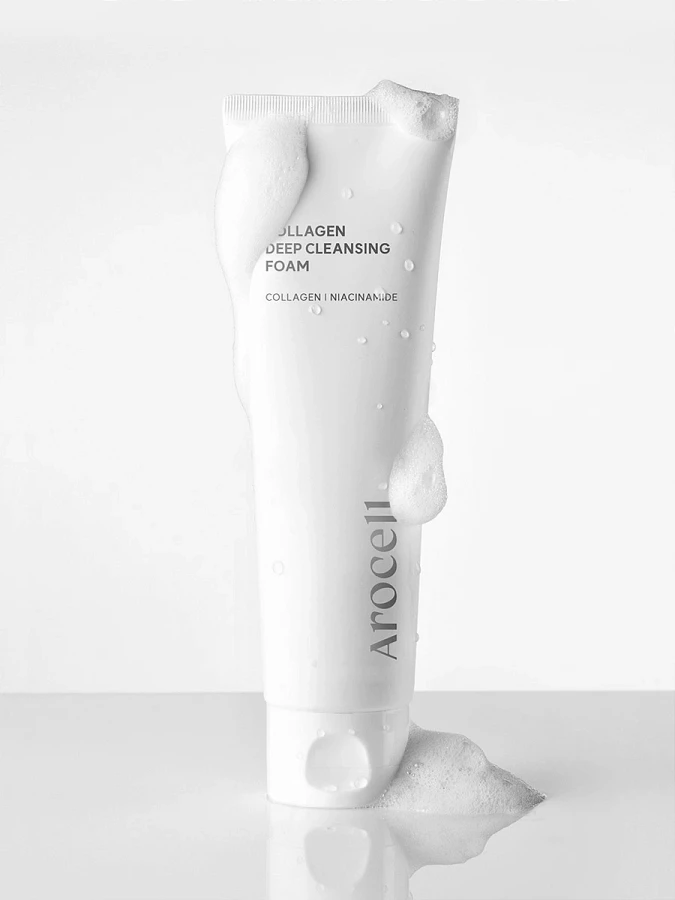 Глубокоочищающая пенка для умывания с коллагеном Arocell Collagen Deep Cleansing Foam