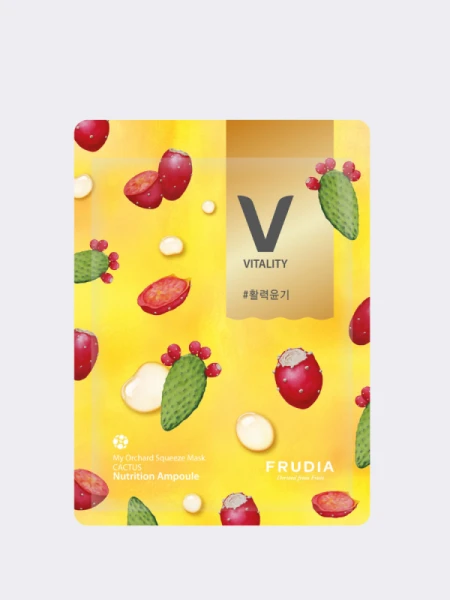 Витализирующая тканевая маска для лица с кактусом FRUDIA My Orchard Squeeze Mask Cactus Витализирующая тканевая маска для лица с кактусом FRUDIA My Orchard Squeeze Mask Cactus