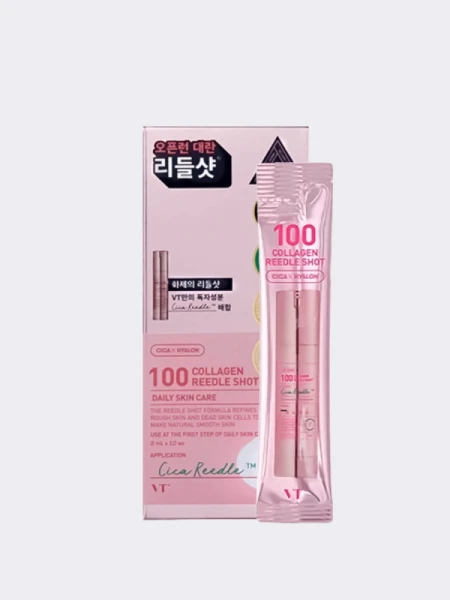Набор саше-стиков с сывороткой-бустером со спикулами и коллагеном VT Collagen Reedle Shot 100 Stick Pouch Set Набор саше-стиков с сывороткой-бустером со спикулами и коллагеном VT Collagen Reedle Shot 100 Stick Pouch Set