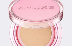 Тональный кушон с сияющим финишем AMUSE Dew Power Vegan Cushion SPF 50+ PA++++ 02 Healthy