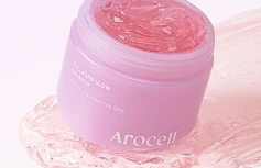Гелевая маска с экстрактом пиона и коллагеном для сияния кожи Arocell Collagen Glow Gel Mask
