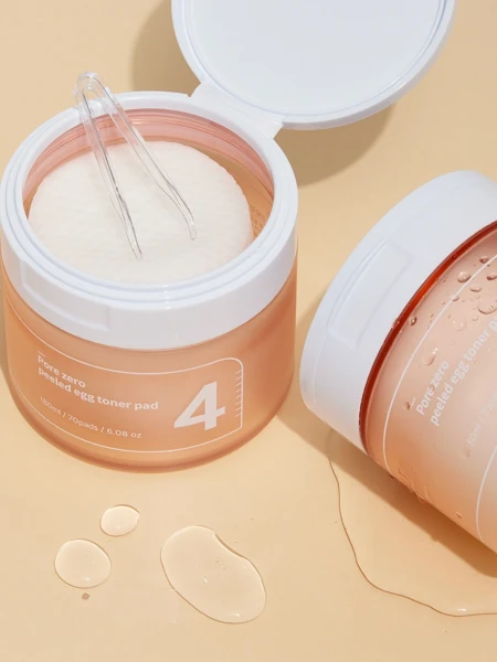 Себорегулирующие тонер-пэды для сужения пор Numbuzin No.4 Pore Zero Peeled Egg Toner Pad Себорегулирующие тонер-пэды для сужения пор Numbuzin No.4 Pore Zero Peeled Egg Toner Pad