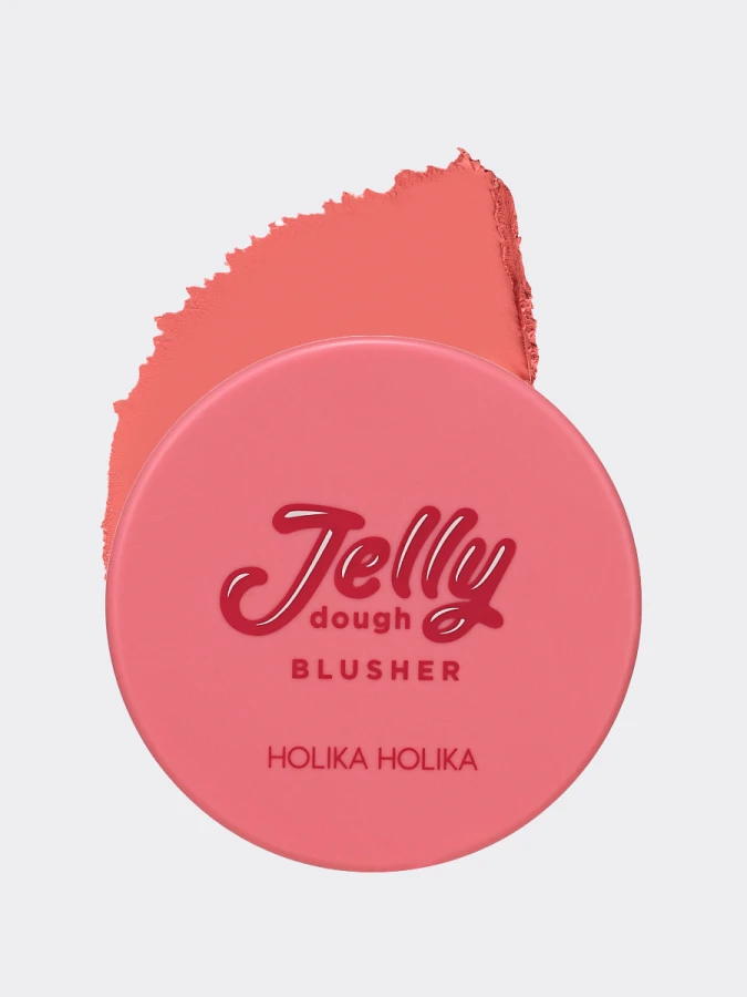 Мягкие румяна в клубничном оттенке HOLIKA HOLIKA Jelly Dough Blusher 03 Strawberry Jelly