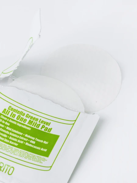 МИНИ Увлажняющие отшелушивающие пэды с центеллой PURITO Centella Green Level All In One Mild Pad