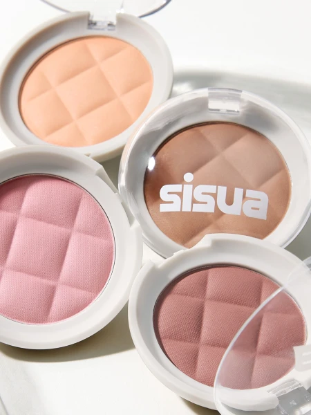 Кремовые спрессованные румяна UNLEASHIA Sisua Butter Waffle Dough Blusher #1 Strawberry Vanilla