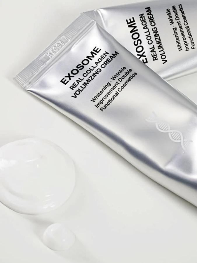 Укрепляющий крем для лица с экзосомами и бакучиолом DR.REBORN Exosome Real Collagen Volumizing Cream