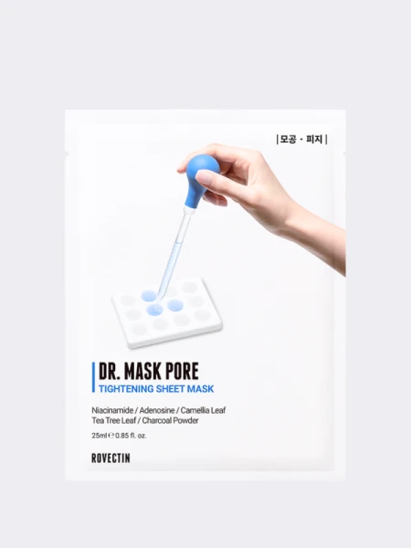 Тканевая маска для сужения пор с растительными экстрактами ROVECTIN Skin Essentials Dr. Mask Pore Tightening Sheet Mask Тканевая маска для сужения пор с растительными экстрактами ROVECTIN Skin Essentials Dr. Mask Pore Tightening Sheet Mask