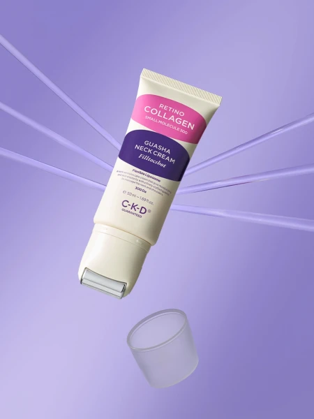 Интенсивный крем-роллер с ретиналем для шеи CKD Retino Collagen Small Molecule 300 Guasha Cream Filltocshot
