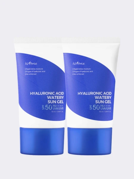 Набор: Дуэт солнцезащитных гелей с гиалуроновой кислотой IsNtree Hyaluronic Acid Watery Sun Gel SPF50+ PA++++ Набор: Дуэт солнцезащитных гелей с гиалуроновой кислотой IsNtree Hyaluronic Acid Watery Sun Gel SPF50+ PA++++