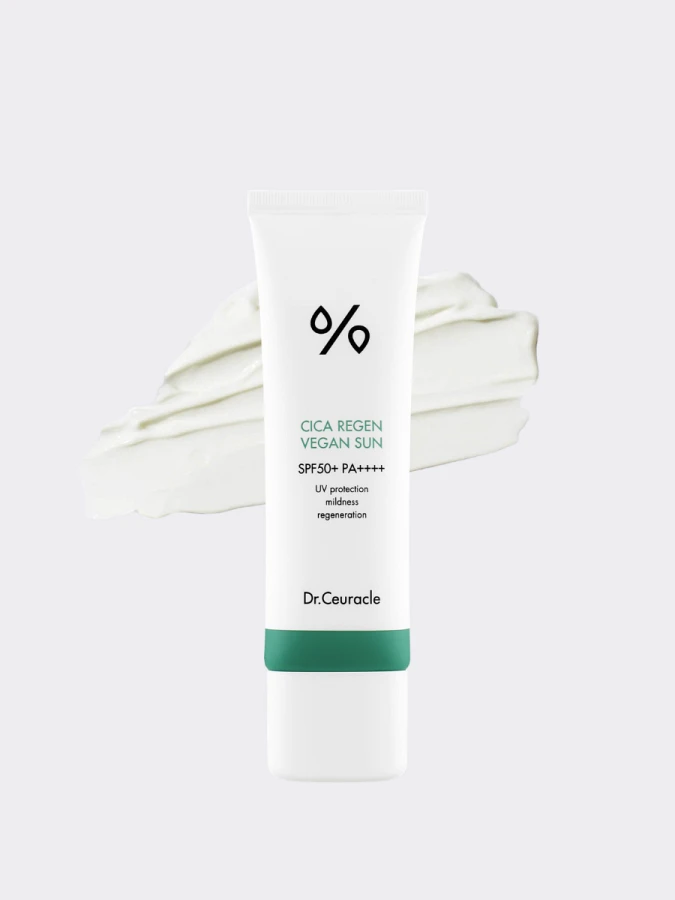 Солнцезащитный веганский крем с центеллой Dr.Ceuracle Cica Regen Vegan Sun SPF 50+ PA++++