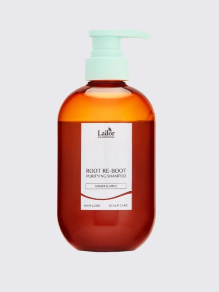 Очищающий шампунь для волос с экстрактом женьшеня и яблока La’dor Root Re-Boot Purifying Shampoo Ginger & Apple