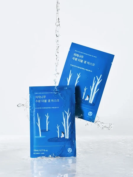 Усиленная смягчающая тканевая маска с берёзовым соком Round Lab Birch Juice Moisturizing Double Gel Mask