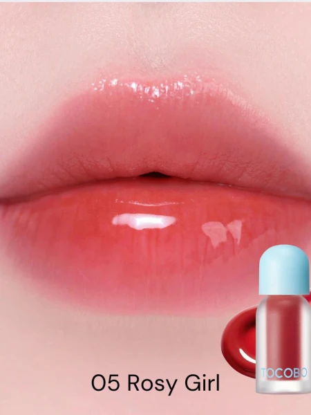 Оттеночное масло-плампер для губ TOCOBO Juicy Berry Plumping Lip Oil 05 Rosy Girl